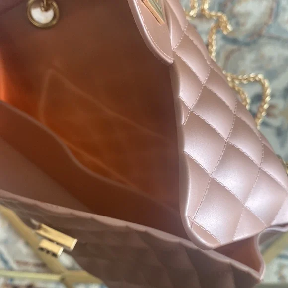 Beige nude handbag - Picture 3 of 5